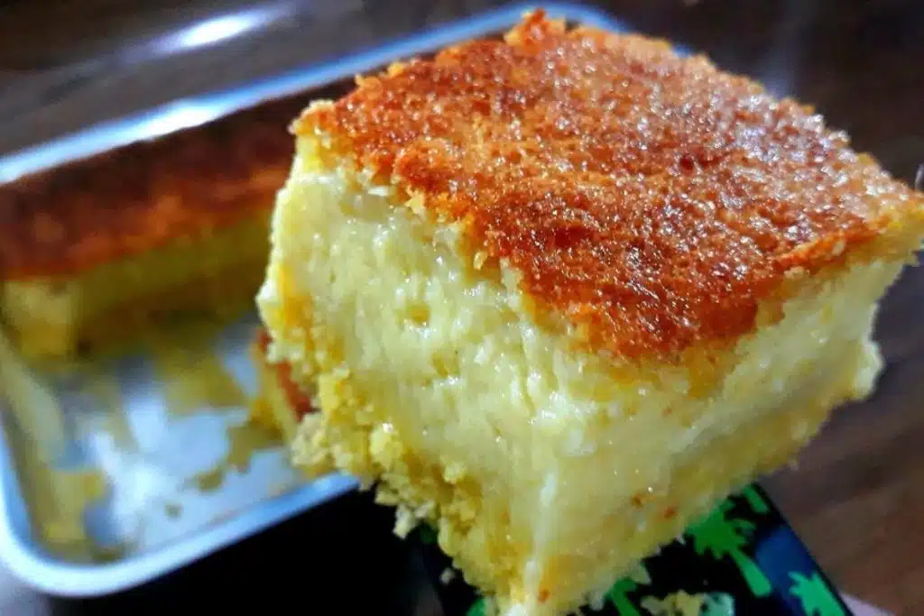 Bolo de milho cremoso da fazenda